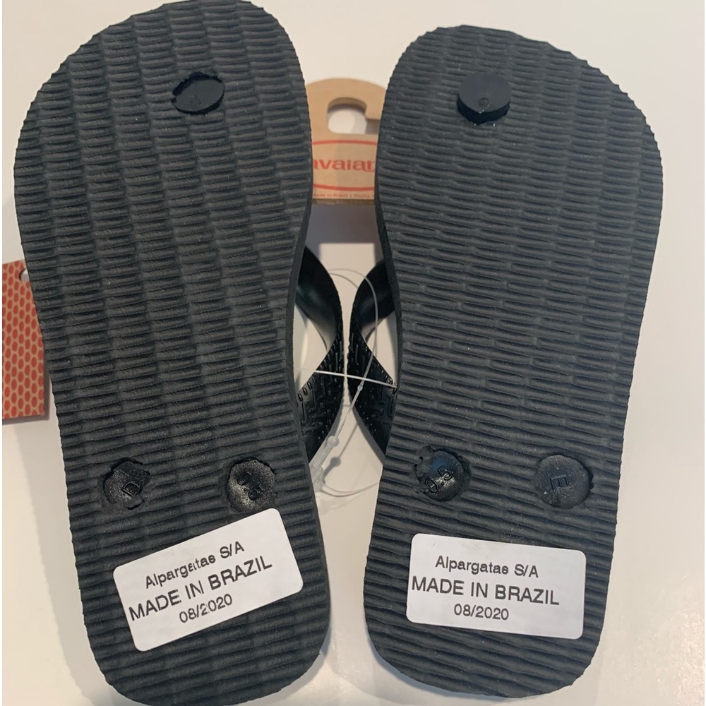 NWT Havianas Flip Flops Black Size 11 - 12 - Picture 7 of 7